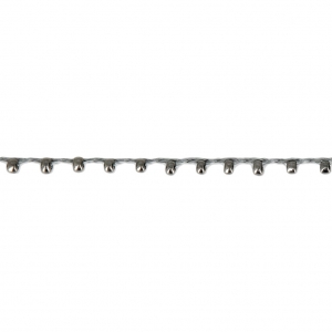 Cordone con rocailles 2.4 mm per creazioni DIY - Argentato x3m