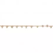 Cordone con rocailles 2.4 mm per creazioni DIY - Sandy Brown x3m