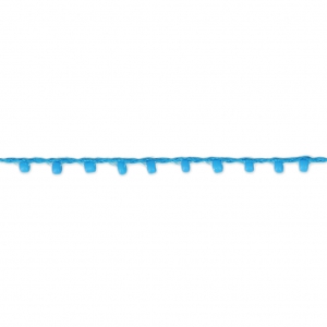 Cordone con rocailles 2.4 mm per creazioni DIY - Azzurro x3m