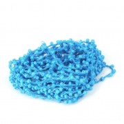 Cordone con rocailles 2.4 mm per creazioni DIY - Azzurro x3m