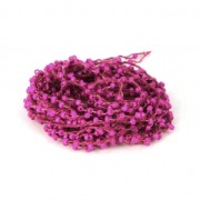 Cordone con rocailles 2.4 mm per creazioni DIY - Fuchsia x3m