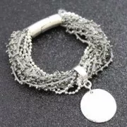 Cordone con rocailles 2.4 mm per creazioni DIY - Bianco x3m