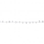 Cordone con rocailles 2.4 mm per creazioni DIY - Trasparente x3m