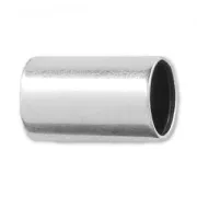 Tubo foro grande 10x6 mm per cordone 5 mm Placcatura argento antico x1