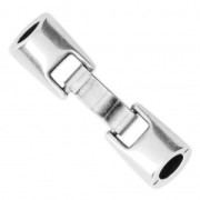 Chiusura in metallo per cordone 4 mm Placcatura Argento Antico x1|raw }}