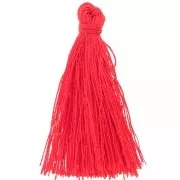 Pompon imitazione seta 35 mm Rosso