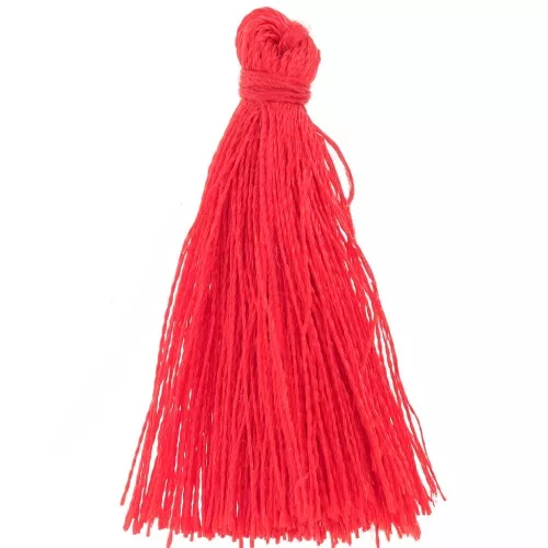 Pompon imitazione seta 35 mm Rosso