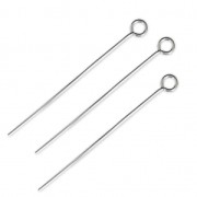 Chiodini testa ad occhiello in Argento 925 - Fabbricazione europea - mm. 40x0.8 x5|raw }}