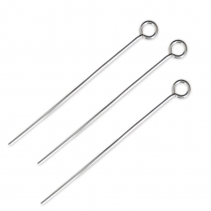 Chiodini testa ad occhiello in Argento 925 - Fabbricazione europea - mm. 40x0.8 x5