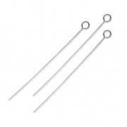 Chiodini testa ad occhiello in Argento 925 - Fabbricazione europea -  mm. 50x0.7 x5|raw }}