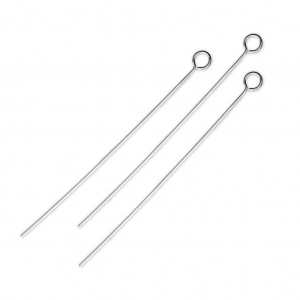 Chiodini testa ad occhiello in Argento 925 - Fabbricazione europea - mm. 50x0.7 x5