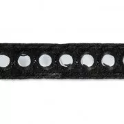 Gallone ricamato con specchietti 20 mm Nero x50cm