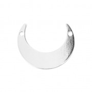 Distanziatore 2 fori Mezza-luna 16x13 mm Argento 925 x1|raw }}