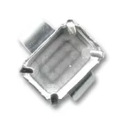 Anello Castone mm. 18x13 argentato x1