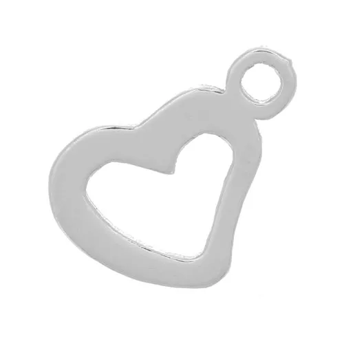 Ciondolino cuore 9x6 mm Argento 925 x1