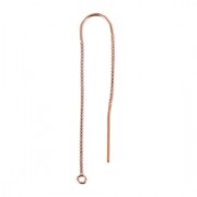 Orecchini catena in Rose Gold filled mm. 48+40 x2