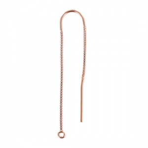 Orecchini catena in Rose Gold filled mm. 48+40 x2