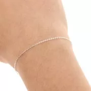 Catena maglia ovale piatta 1 mm Argento 925 x1m