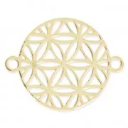 Distanziatore Mandalas decorazione mm.15 in Argento 925 placcato oro 3 microns