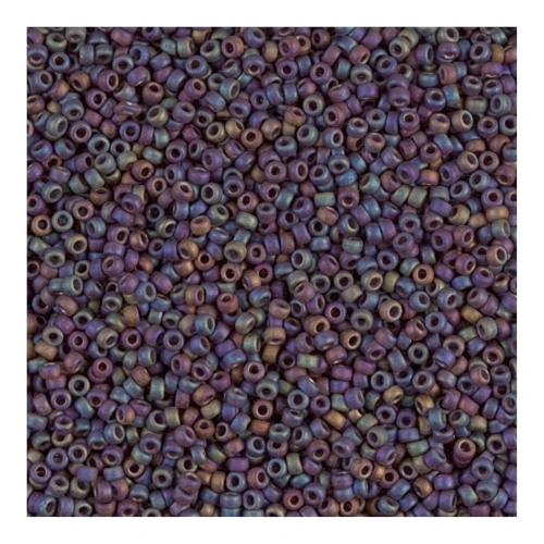 Rocaille Miyuki 15/0 409FR - Mat Opaque Chocolate AB x8g
