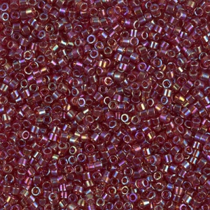Miyuki Delica 11/0 DB1242 - Transparent Dark Cranberry AB x8g