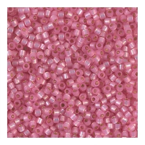 Miyuki Delica 10/0 DBM0625 - Dyed Rose Siver Lined  Alabaster x8g