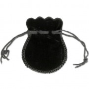 Sacchetto vellutato mm. 75X65 Nero x1
