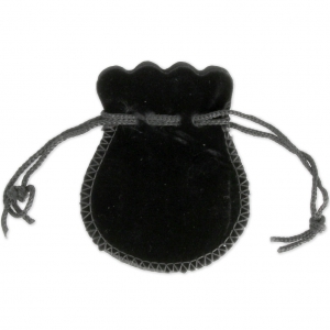 Sacchetto vellutato mm. 75X65 Nero x1
