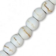 Perline Perle appiattite imitazione Howlite 4x3 mm x20|raw }}