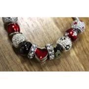 Ciondolo Perla foro grande resina epossidica Argento 925 - Africa - Marrone x1