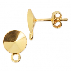 Orecchini con anellino porta-cabochon PureCrystal 1122  8 mm Argento 925 x2