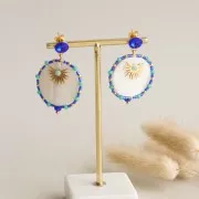 Orecchini con anellino porta-cabochon PureCrystal 1122  8 mm Argento 925 x2