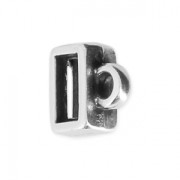 Passante per ciondolo per laccetto piatto 5 mm Placcatura argento antico x1|raw }}