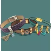 Passante per ciondolo per laccetto piatto 5 mm Placcatura argento antico x1