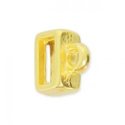 Passante per ciondolo per laccetto piatto 5 mm Dorato con oro fino x1|raw }}