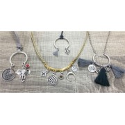 Distanziatore 2 fori 330x27 mm Placcatura argento antico x1