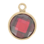 Pendente8.5x6.5 mm - Ossido di zirconio - Siam Gold filled x1|raw }}