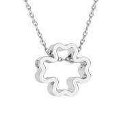 Passante/Perla per cordone 2.5 mm Argento 925 - Quadrifoglio x1