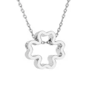 Passante/Perla per cordone 2.5 mm Argento 925 - Quadrifoglio x1