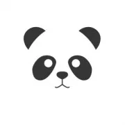 Timbro con supporto in legno 4.5x4.5 cm Testa di Panda x1