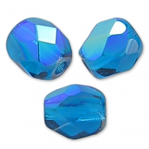 Sfaccettate mm. 4 Capri Blue AB x50