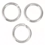 Anellini aperti 8x1 mm - Fabbricazione europea - Placcatura argento finox50