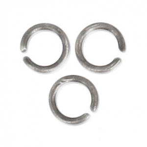 Anellini aperti 3x0.5 mm - Fabbricazione europea - argentato antico x50