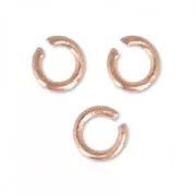 Anellini aperti 2.5x0.5 mm - Fabbricazione europea - oro rosa x50