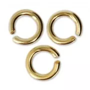 Anellini aperti 4x0.8 mm - Fabbricazione europea - Dorato con oro fino x50