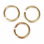 Anellini aperti 4X0.5 mm - Fabbricazione europea - Dorato con oro fino x50