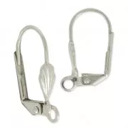 Orecchini con ganci chiusi conchiglia mm. 18 argentato x2