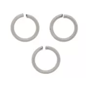 Anellini aperti 6X0.8 mm - Fabbricazione europea - argentato antico x50
