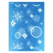 Silk Screen Moiko per pasta polimerica 74x105 mm  : Rosa dei Venti 9.31