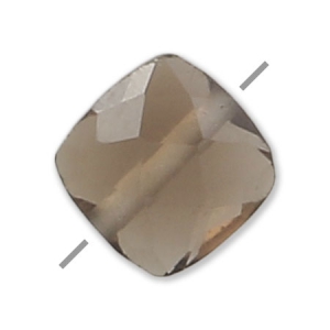 Perlina Smoky Quartz sfaccettato quadrato 6 mm x1